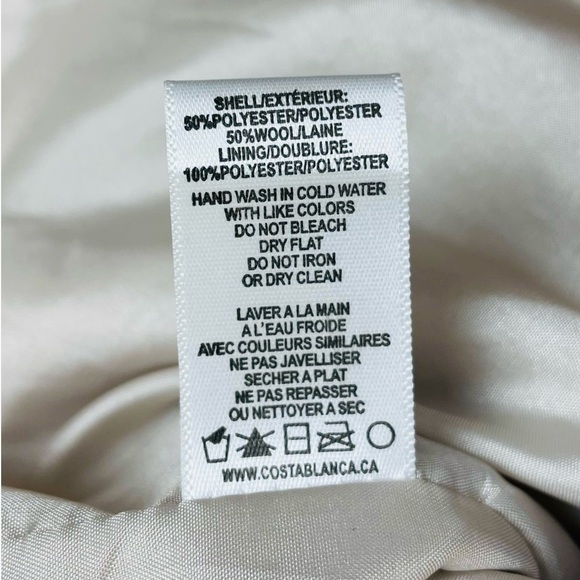 COSTA BLANCA Jacket Wool Camel Bronze Buttons Military Fit Flare NWT Sz 10 - Picture 6 of 8